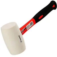 Martelo de Borracha Branca Cabo de Fibra 70MM-680G Mtx 111979
