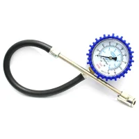 Medidor de Pressao de Ar com Relogio Tubo Flexivel 200LBS Steula MS 27-C