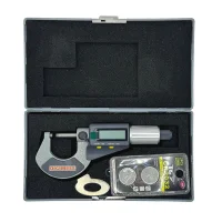 Micrometro Externo Digital Graduacao 0,001MM com Arco Em Ferro Fundido 0 A 25MM Digimess 110284-NEW