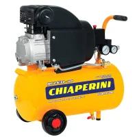 Motocompressor de Ar 2HP 21 Litros 120 Libras com Rodizio 7,6PCM 220V Chiaperini MC7,6/21L