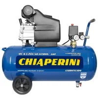 Motocompressor de Ar 2HP 50 Litros 120 Libras com Rodizio 8,5PCM 220V Chiaperini MC8,5/50L