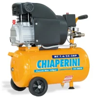 Motocompressor de Ar 2HP 21 Litros 120 Libras com Rodizio 7,6PCM 220V Chiaperini MC7,6/21L