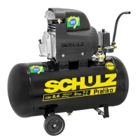 Motocompressor de Ar Pratiko 2HP 50 Litros 120 Libras com Rodizio 8,6PCM 110V Schulz CSI8,6/50