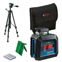 Nivel a Laser de 2 Linhas Verdes Automatico com Tripe 10M Bosch GLL 2-20G+BT150
