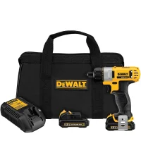 Parafusadeira a Bateria 12V Max Com Bolsa Carregador e 2 Baterias 1,3AH 1/4" Bivolt Dewalt DCF610S2-BR