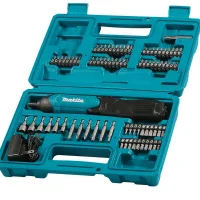 Parafusadeira Articulada a Bateria 3,6V 82 Pcs Com Maleta Carregador e 1 Bateria Fixa 1/4" Bivolt Makita DF001DW