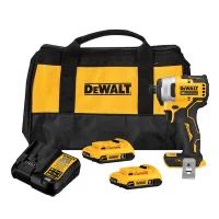 Parafusadeira de Impacto a Bateria 20V Max 192NM Brushless Bolsa Carregador e 2 Baterias 2AH 1/4" Bivolt Dewalt DCF809D2-BR