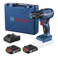 Parafusadeira Furadeira a Bateria 18V Brushless com Maleta Carregador e 2 Baterias 2AH 1/2" Bivolt Bosch GSR 185-LI