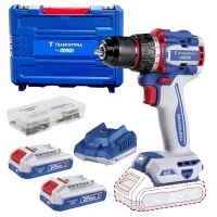 Parafusadeira Furadeira a Bateria 20V Brushless Maleta Carregador 2 Baterias 2AH 1/2" Bivolt Tramontina by Total 42301/123