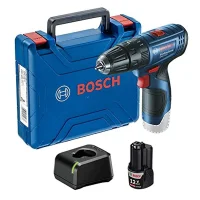 Parafusadeira Furadeira Impacto Bateria 12V Com Maleta Carregador e 1 Bateria 2AH 3/8" Bivolt Bosch GSB 120-LI