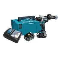 Parafusadeira Furadeira Impacto Bateria 18V Brushless com Maleta Carregador e 2 Baterias 5AH 1/2" Bivolt Makita DHP486RTJ