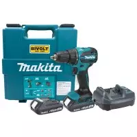Parafusadeira Furadeira Impacto Bateria 18V Brushless com Maleta Carregador e 2 Baterias 2AH 1/2" Bivolt Makita DHP490WVE