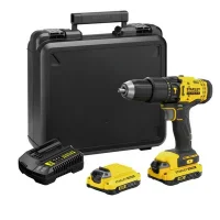 Parafusadeira Furadeira Impacto Bateria 20V Max Com Maleta Carregador e 2 Baterias 2AH 1/2" Bivolt Stanley SCD711D2K-BR