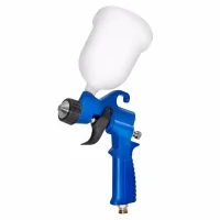 Pistola de Pintura Gravidade Ar Direto Azul Caneca Plastica 200ML com Coador 0,8MM Arprex STYLO AD