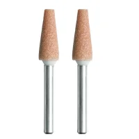 Ponta Montada Conica Oxido de Aluminio 2pcs Para Micro Retifica 1/4" Dremel 953