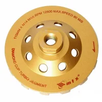 Rebolo Diamantado Tipo Prato Turbo Segmentado USO Em Esmerilhadeira Rosca M14 4.1/2"X14MM Mtx 729139