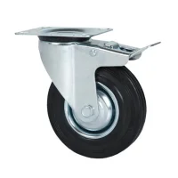 Rodizio Giratorio com Freio ARO ACO Furos 102X84MM Capacidade 60kg 4" Marcon RM104