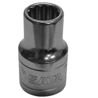 Soquete Estriado Encaixe 1/2" CRV 1/2X7/16" Sata ST13503SC
