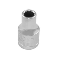 Soquete Estriado Encaixe 1/2" CRV 1/2X9MM Sata ST13620SC
