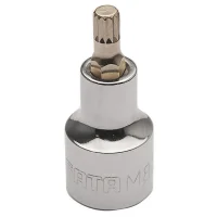 Soquete Ponta Multidentada Encaixe 1/2" CRV 1/2X8MM Sata ST24803SC