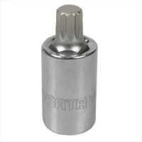 Soquete Ponta Multidentada Encaixe 1/2" CRV 1/2X12MM Sata ST24805SC
