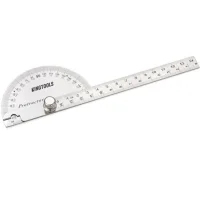 Transferidor de Angulo Tipo Meia LUA com Lamina 145MM 180 GRAUS Kingtools 600090