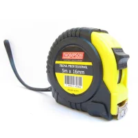 Trena de Aco Caixa Plastica Emborrachada Graduacao Em MM/POL com Trava e Ponta Magnetica 5MX5/8" Thompson 262