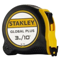 Trena de Aco Caixa Plastica Emborrachada Graduacao Em MM/POL - Global Plus 3MX1/2" Stanley 30,710