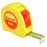 Trena de Aco Caixa Plastica Graduacao Em MM/POL com Trava e Presilha 8MX1" Starrett STS1-8ME