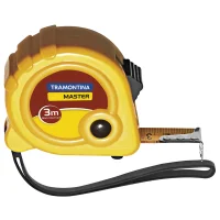 Trena de Aco Caixa Plastica Graduacao Em MM/POL com Trava e Sistema de Freio 3MX1/2" Tramontina 43156/303