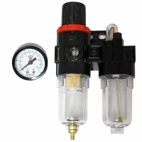 Unidade de Manutencao com Manometro Filtro Regulador e Lubrificador 1/4" V8 Brasil FA08