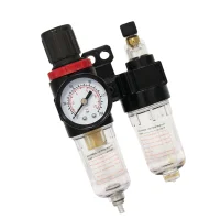 Unidade de Manutencao com Manometro Filtro Regulador e Lubrificador 1/4" Bremen 3115