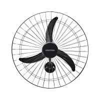 Ventilador de Parede Preto Premium Oscilante 60CM Bivolt 200W Ventisol 543