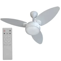Ventilador de Teto Branco/Cinza Com Controle Remoto e PAS Dupla Face 1045MM Bivolt 30W Ventisol ELLUZ INVERTER