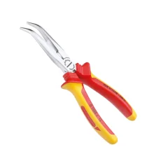 Alicate de Bico Meia Cana Curvo Isolado 1000v EN60900 IEC60900 CRV 8" Gedore VDE8132ABH