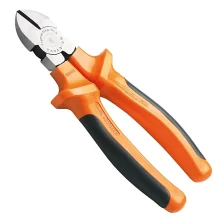 Alicate de Corte Diagonal Isolado 1000V NBR9699 NR10 Cabo Laranja/Preto CRV 6" Tramontina Pro 44003/106