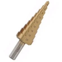 Broca Escalonada Com Tratamento de Titanio 4A20MM Disflex 29001