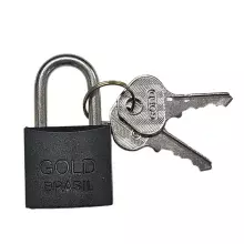 Cadeado de Latao Preto 25MM Gold GCC200031
