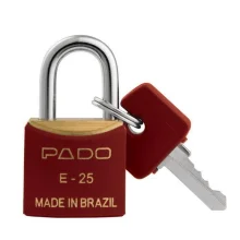 Cadeado de Latao Vermelho 25MM Pado SME25