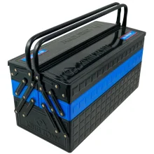 Caixa Sanfonada 5 Gavetas Preta e Azul Para Ferramentas 47CM King Tony 87A05A-BK