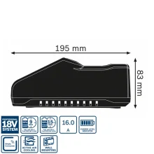 Carregador de Bateria Super Rapido 14,4-18V 220V Bosch GAL 18V-160C