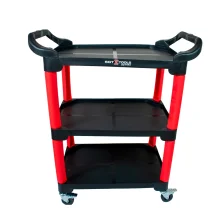 Carrinho de Ferramentas Aberto Vermelho Com 3 Prateleiras 81X43X90CM Sigma 0699990060