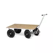 Carro Plataforma de Madeira Capacidade 600KG Roda Pneumatica 120X80X44CM Marcon TM-89