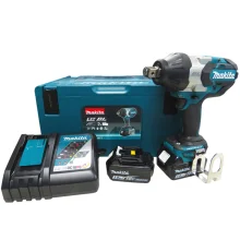 Chave de Impacto a Bateria 18V 1050NM Brushless Maleta Carregador 2 Baterias 3AH 3/4" Bivolt Makita DTW1001RFJ
