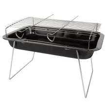 Churrasqueira de Aco Praiana Com 2 Espetos 41X28X25CM Mor 3003