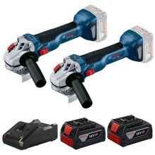 Combo Pague Menos Bosch 18V - Esmerilhadeira 5" + Esmerilhadeira 5" + 2 Baterias 18V 4ah e Carregador Bivolt BOSCH