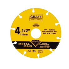 Disco de Corte Diamantado Para Metais 4.1/2X7/8" Graff METAL MAIS