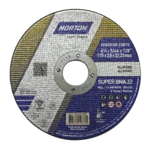 Disco de Corte Super para Aluminio 4.1/2X5/64X7/8" Norton BNA22