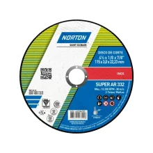 Disco de Corte Super para Inox 4.1/2X1/8X7/8" Norton AR332