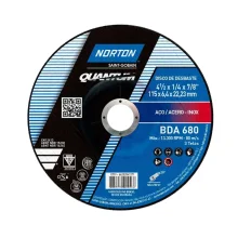 Disco de Desbaste Quantum Industrial para Metal 4.1/2X1/4X7/8" Norton BDA680